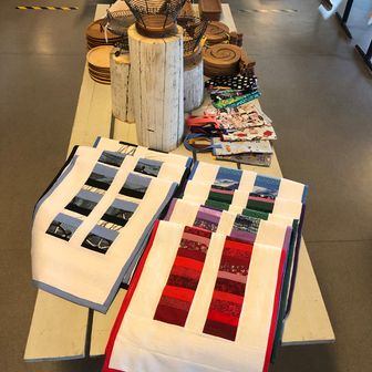 Quilted table runners by Ingegerd Eriksson