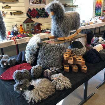 Rocking lamb and other wool products by Gunilla Berg