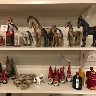 Horses and Christmas elves by Anna Cunosson