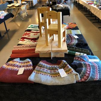 Knitted items by Britt-Marie Mattsson